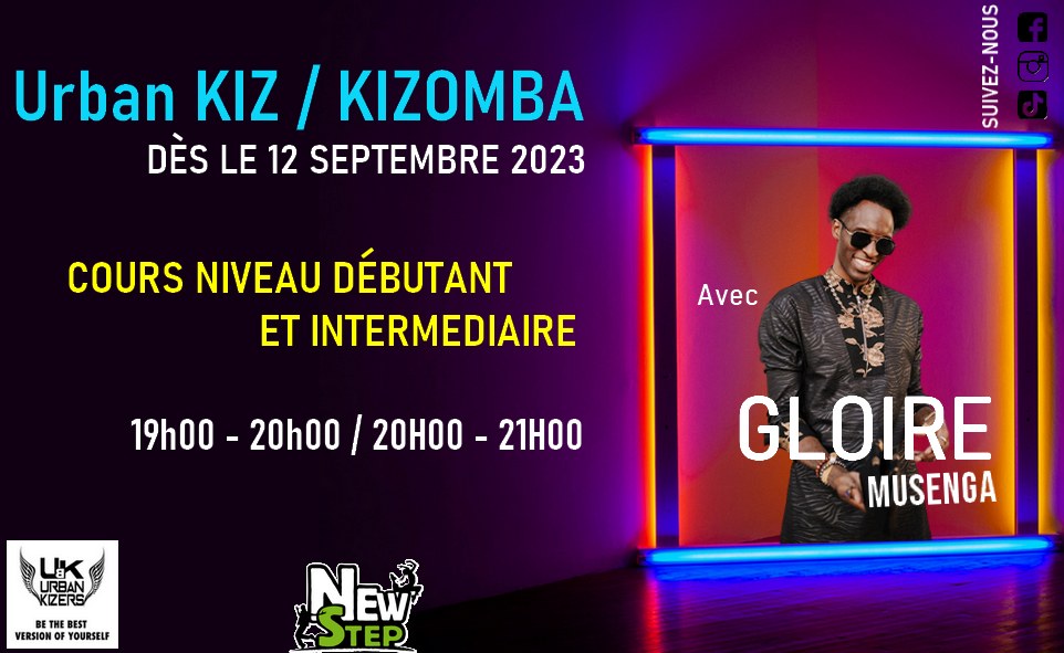 Rentrée cours KIZOMBA/URBANKIZ – Gloire Musenga – NEW STEP – 12 septembre 2023